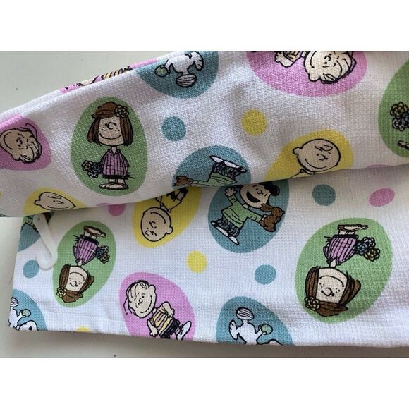 2 Pack Peanuts Snoopy Charlie Brown Gang Easter Eggs Kitchen Towels 16 X 26” NEW - Picture 14 of 14